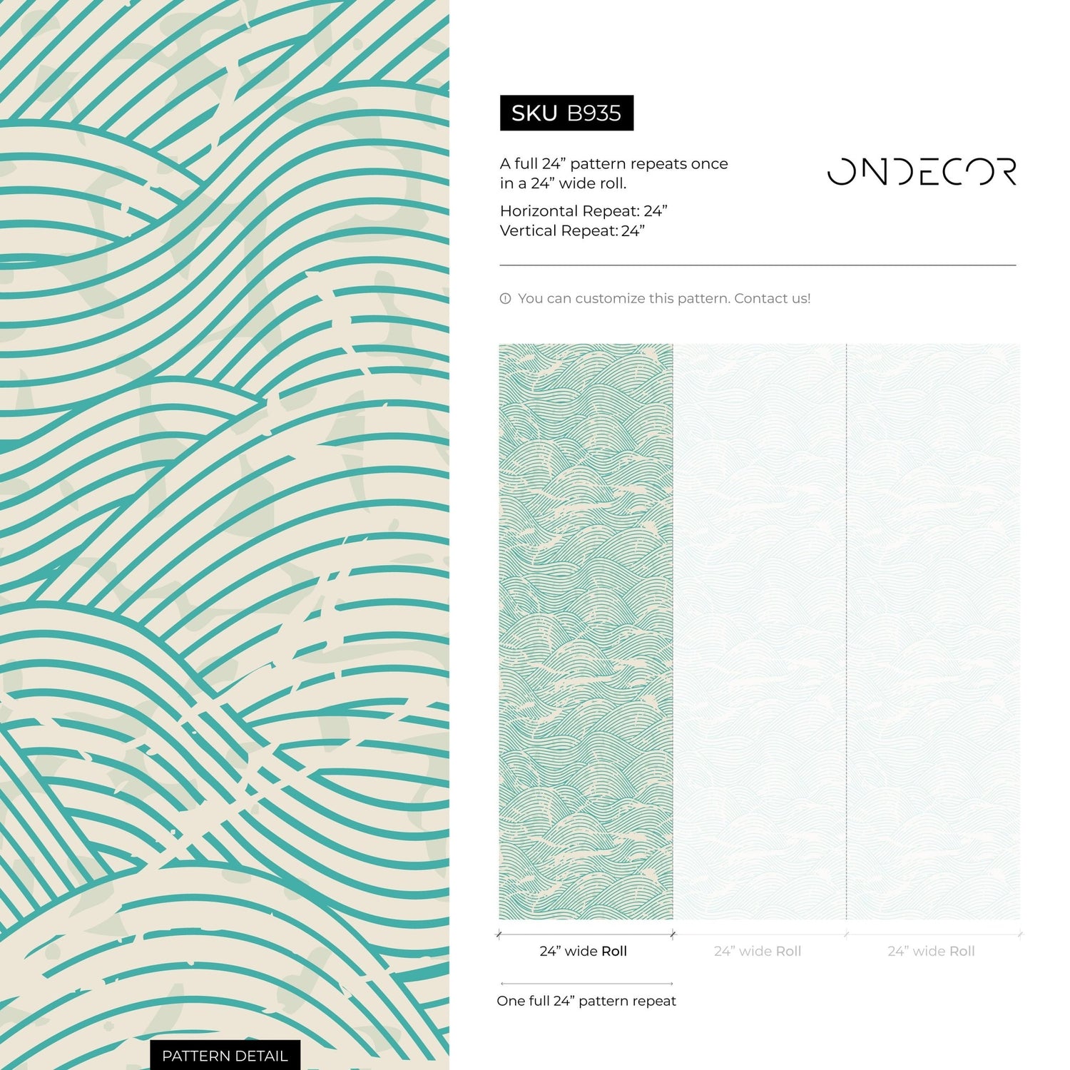 Abstract Aqua Lines Wallpaper - B935 - WallTrend