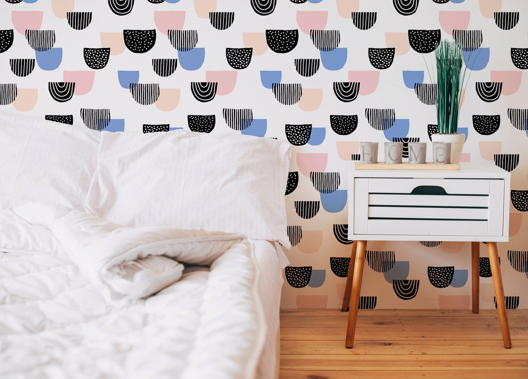 Abstract Arcs and Dots Wallpaper - B365 - WallTrend