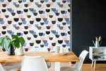 Abstract Arcs and Dots Wallpaper - B365 - WallTrend