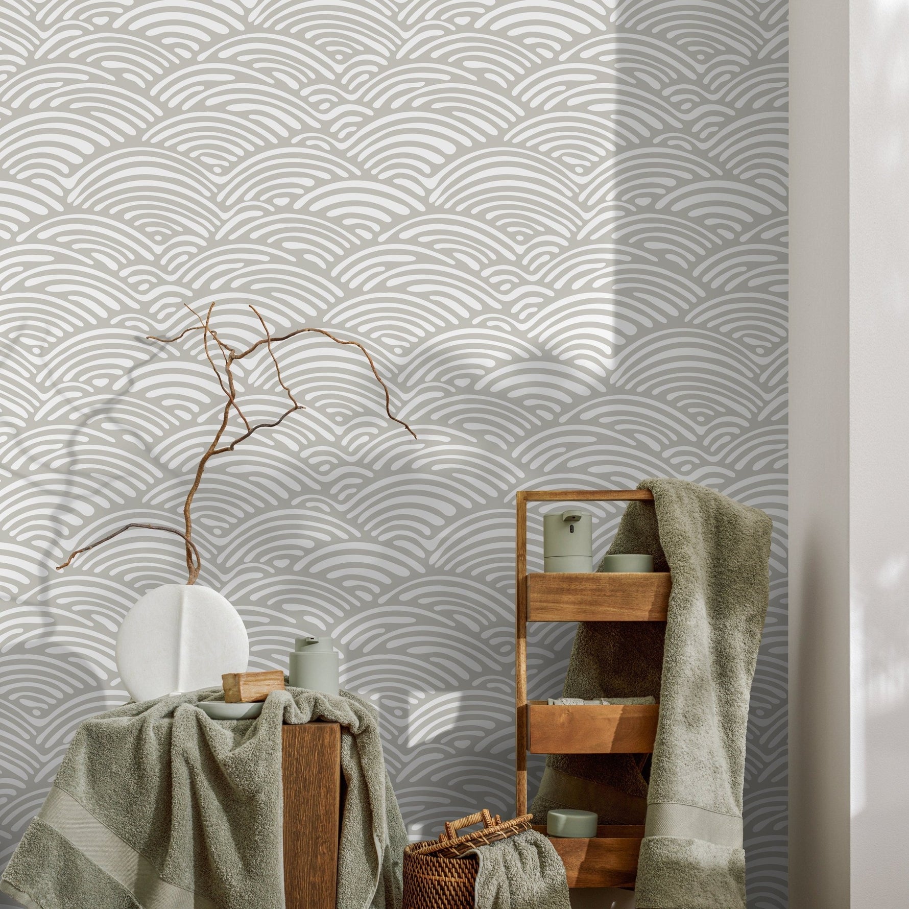 Abstract Arcs Wallpaper - C579 - WallTrend