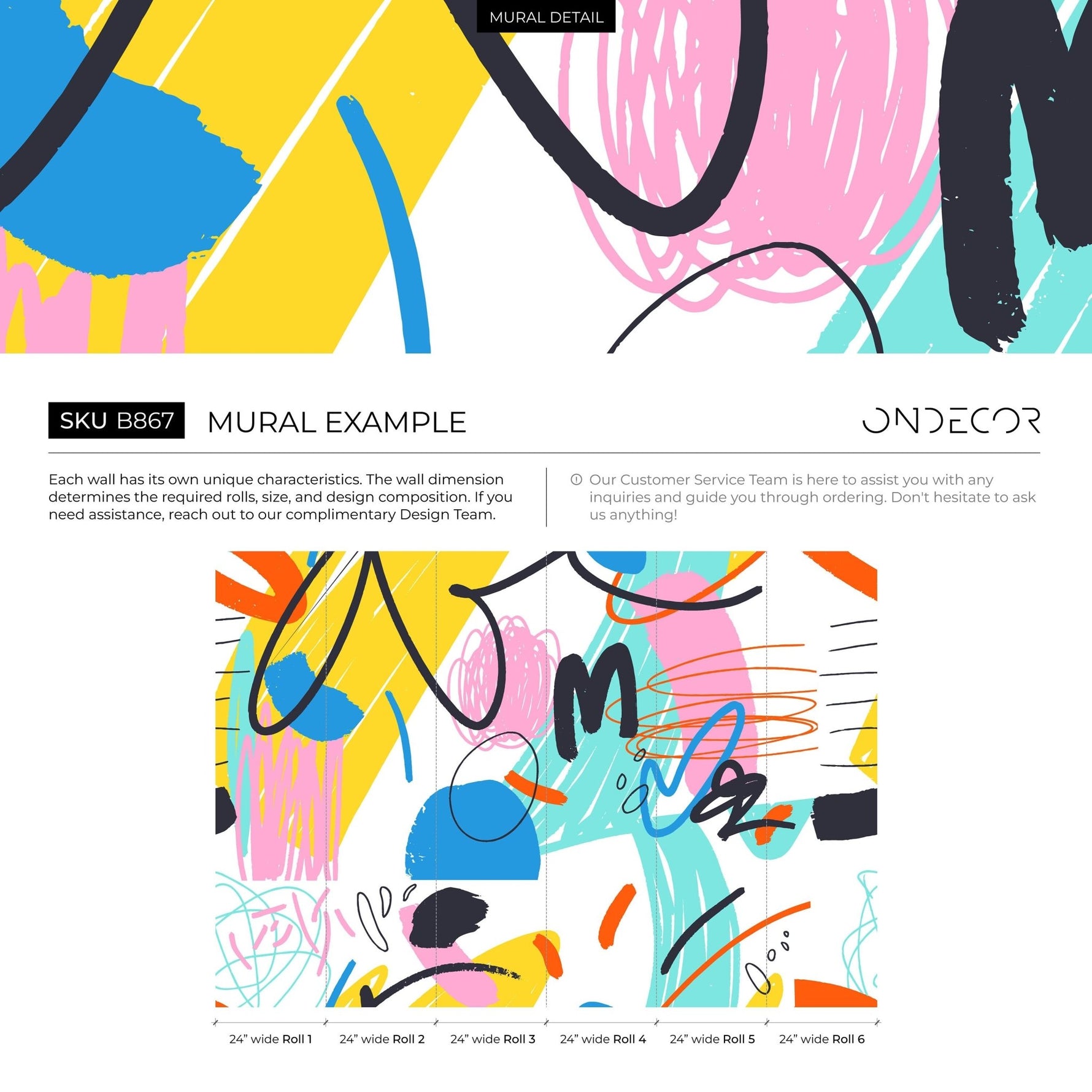 Abstract Art Chaos Wallpaper - B867 - WallTrend