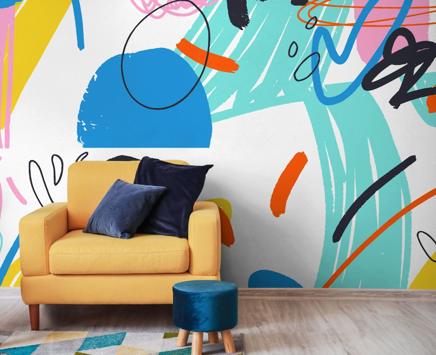 Abstract Art Chaos Wallpaper - B867 - WallTrend