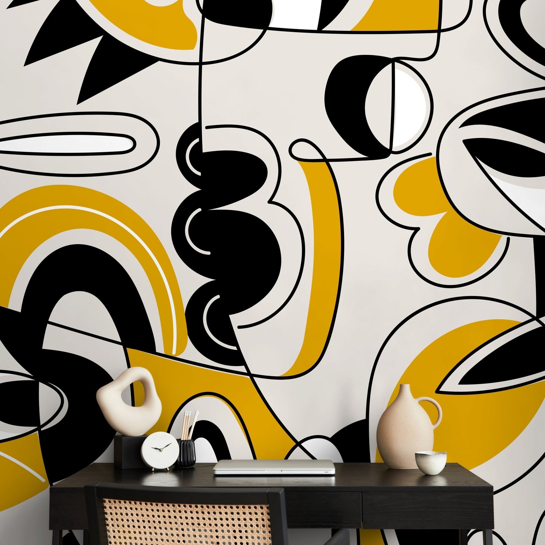 Abstract Art Deco Wallpaper - D560 - WallTrend