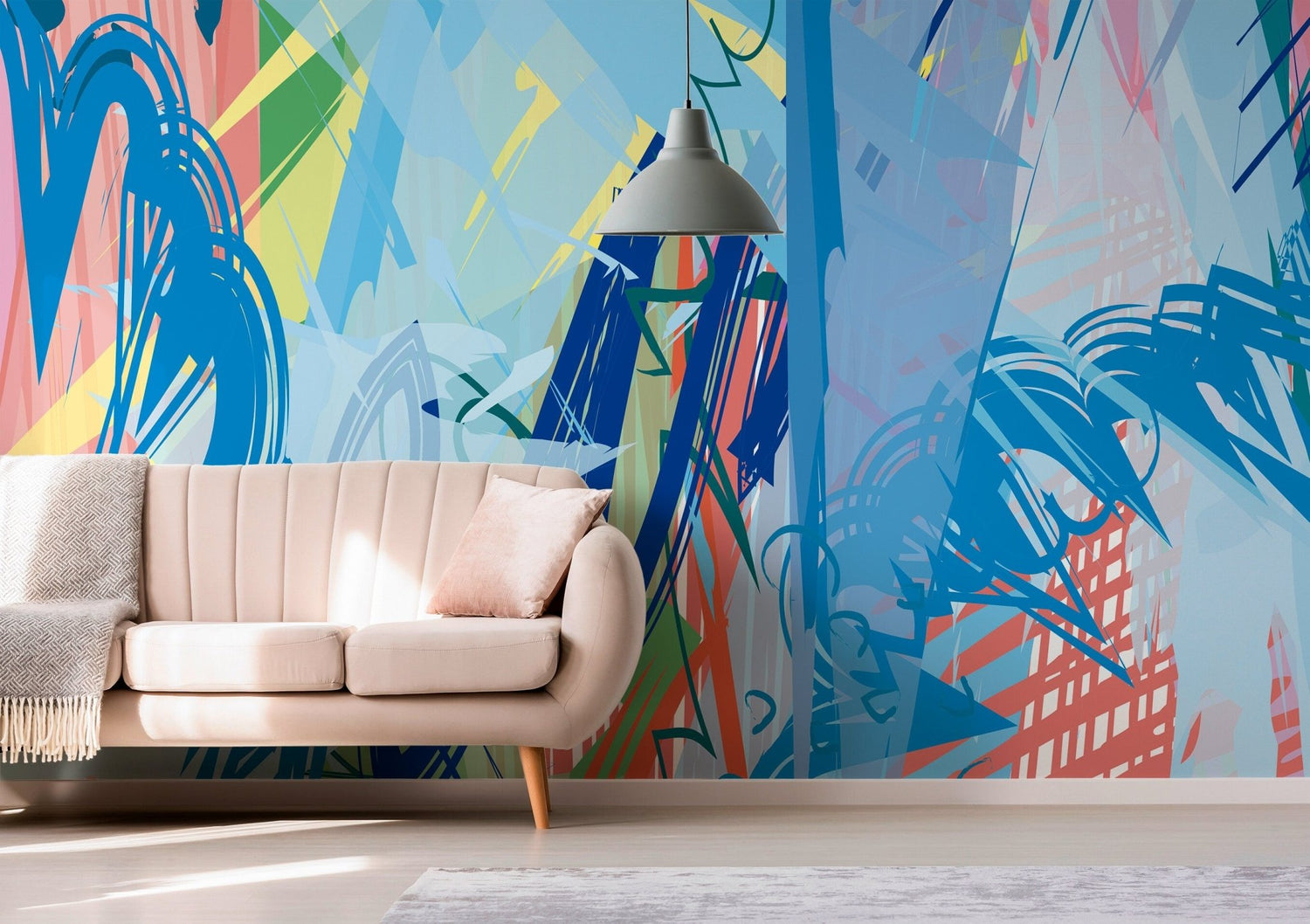 Abstract Art Explosion Wallpaper - B226 - WallTrend