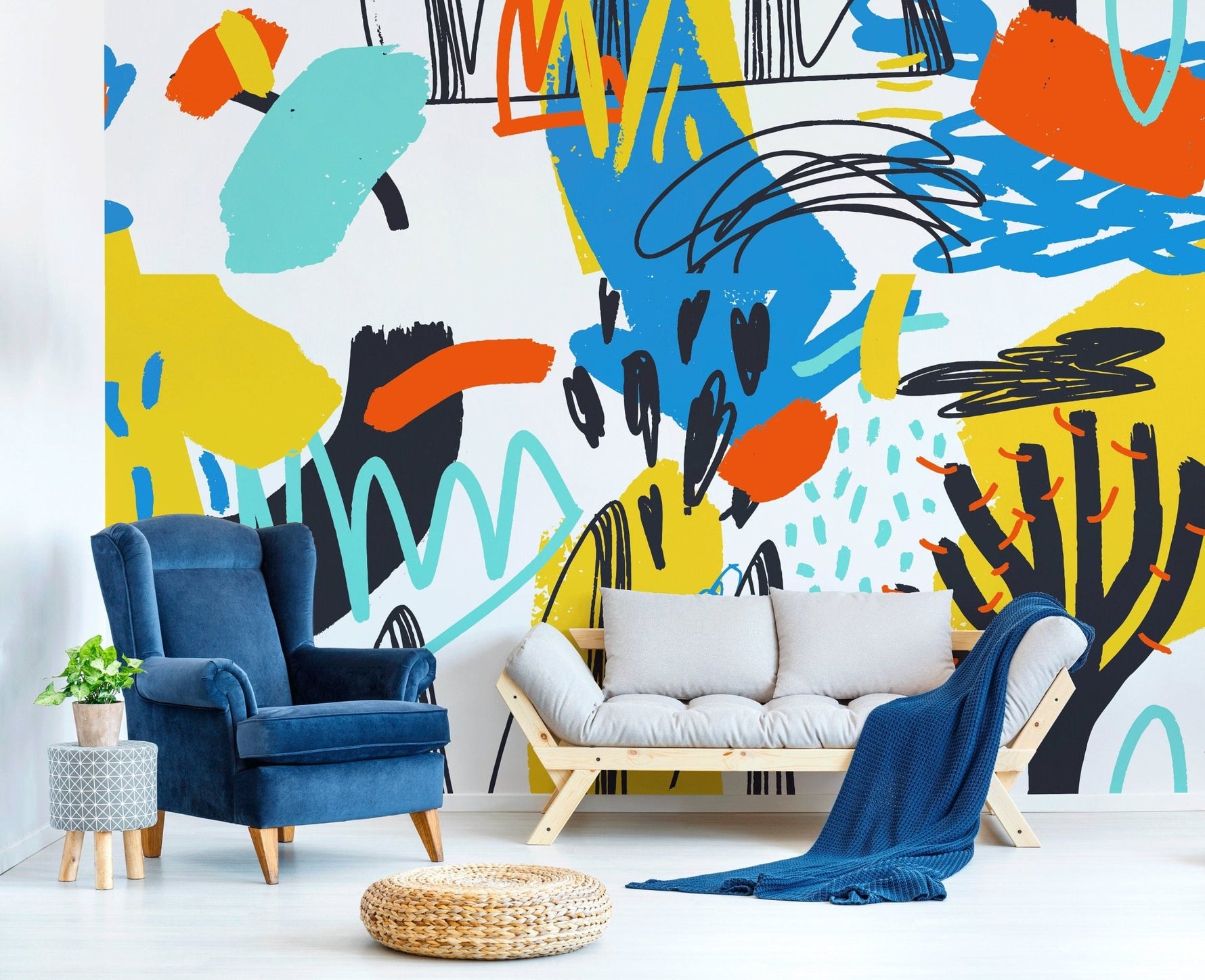 Abstract Art Playground Wallpaper - B868 - WallTrend