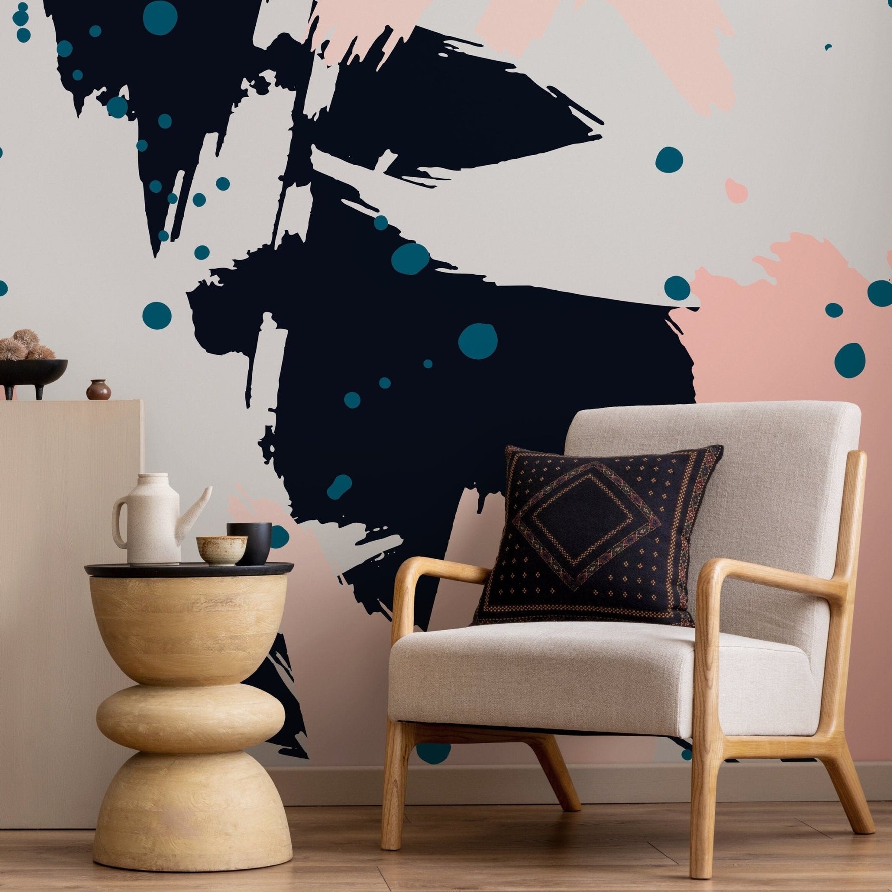 Abstract Art Strokes Wallpaper - B263 - WallTrend