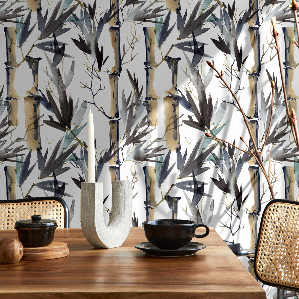 Abstract Bamboo Nature Wallpaper - B052 - WallTrend