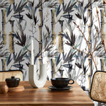 Abstract Bamboo Nature Wallpaper - B052 - WallTrend