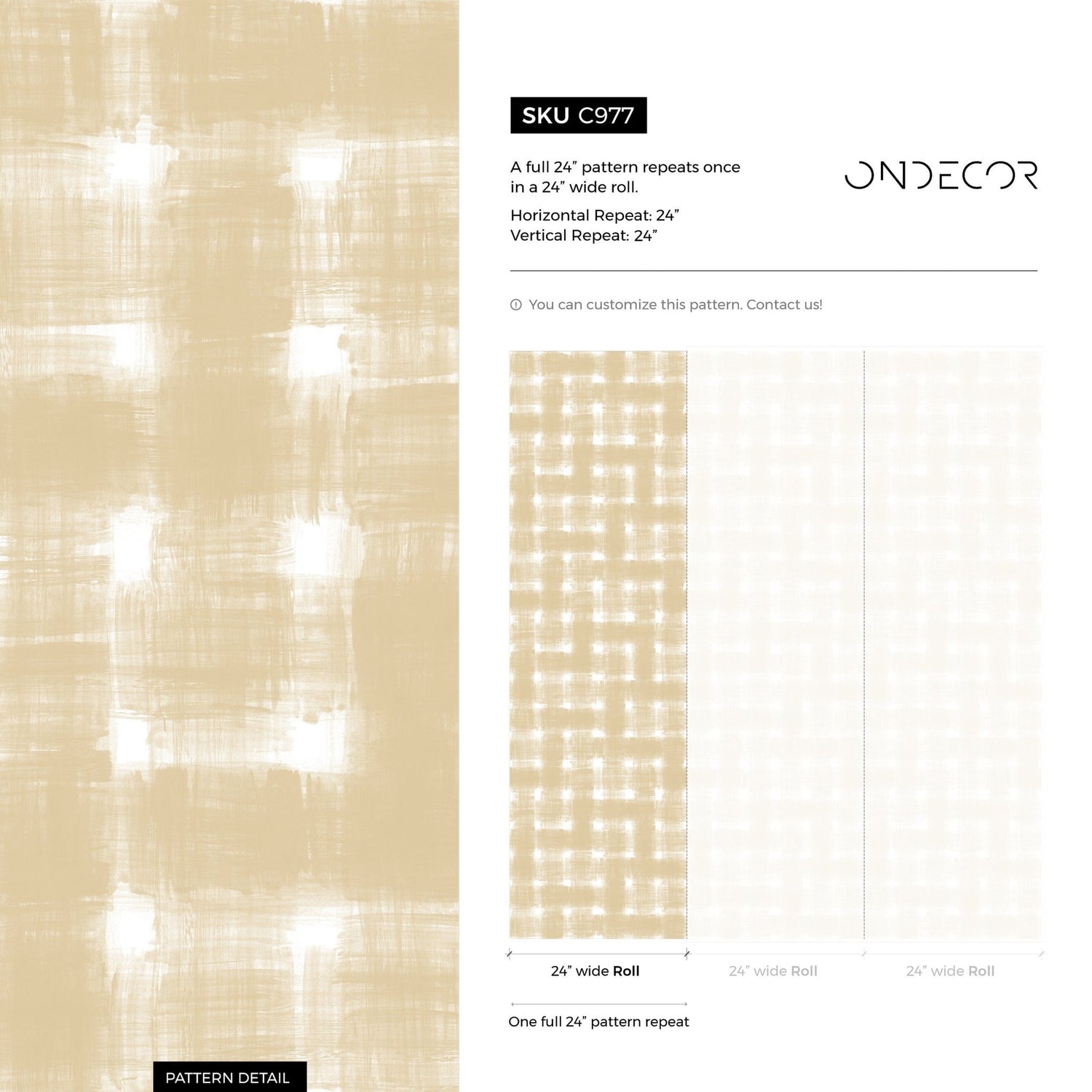 Abstract Beige Brushstrokes Wallpaper - C977 - WallTrend