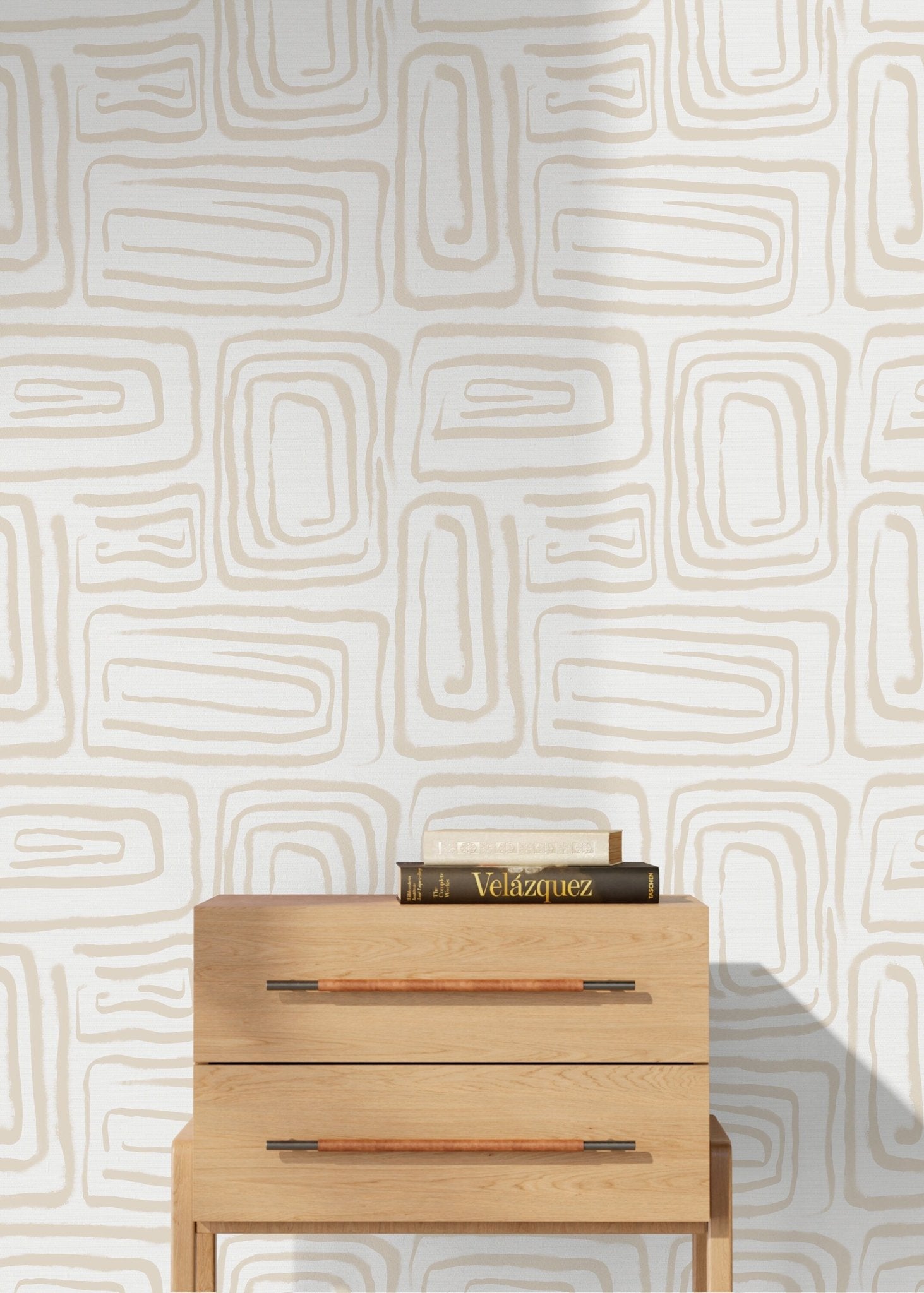 Abstract Beige Pathways Wallpaper - C641 - WallTrend