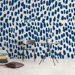 Abstract Blue Brushstrokes Wallpaper - B659 - WallTrend