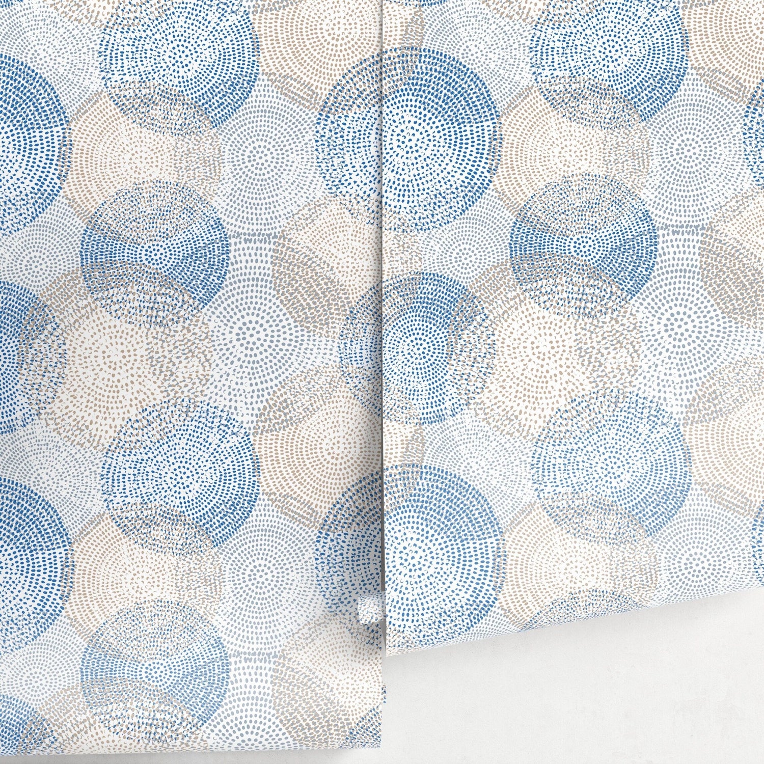 Abstract Blue Dot Mosaic Wallpaper - A053 - WallTrend