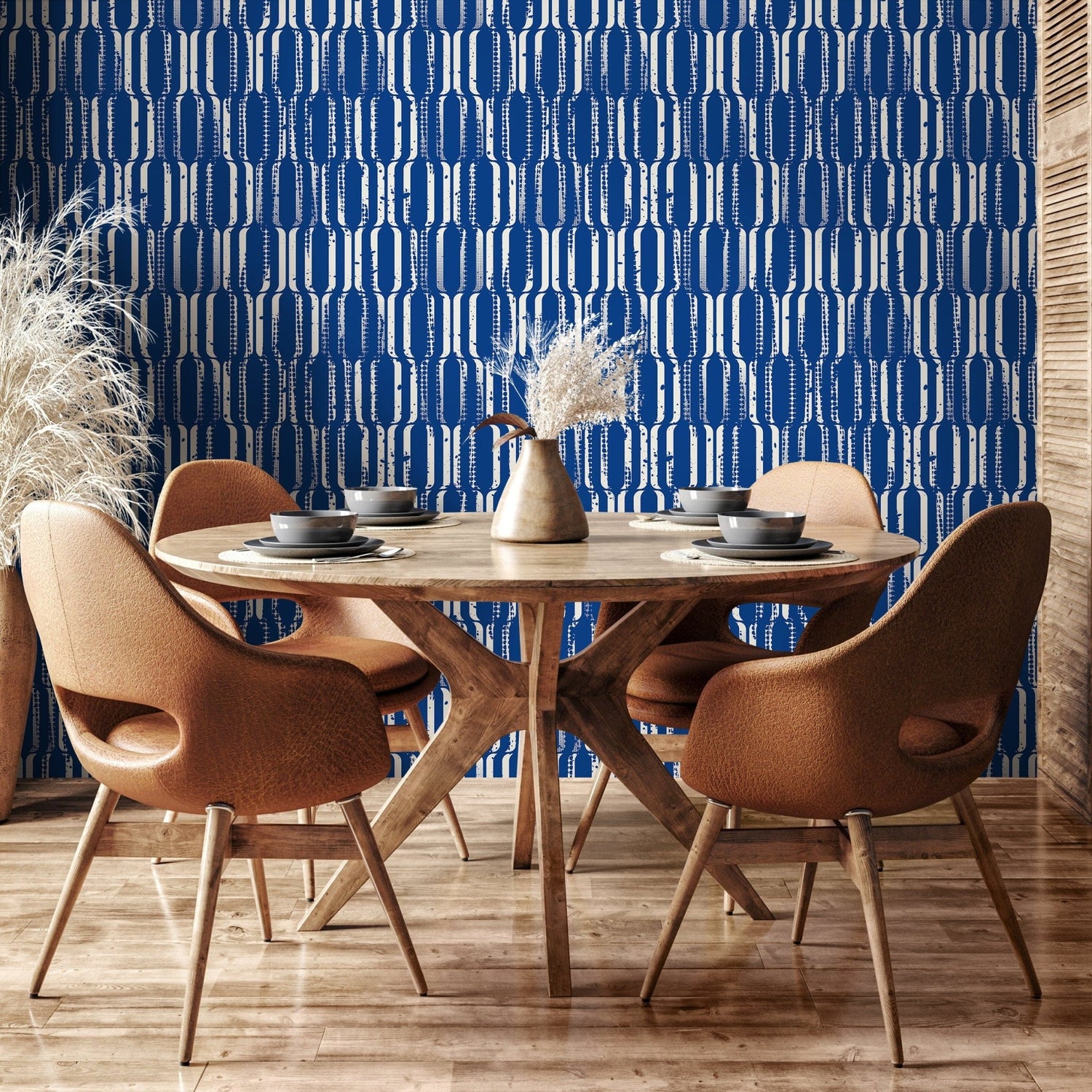 Abstract Blue Totem Wallpaper - B408 - WallTrend