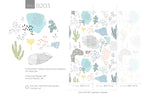 Abstract Botanical Doodles Wallpaper - B203 - WallTrend