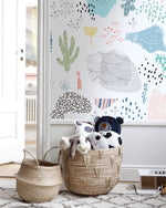 Abstract Botanical Doodles Wallpaper - B203 - WallTrend