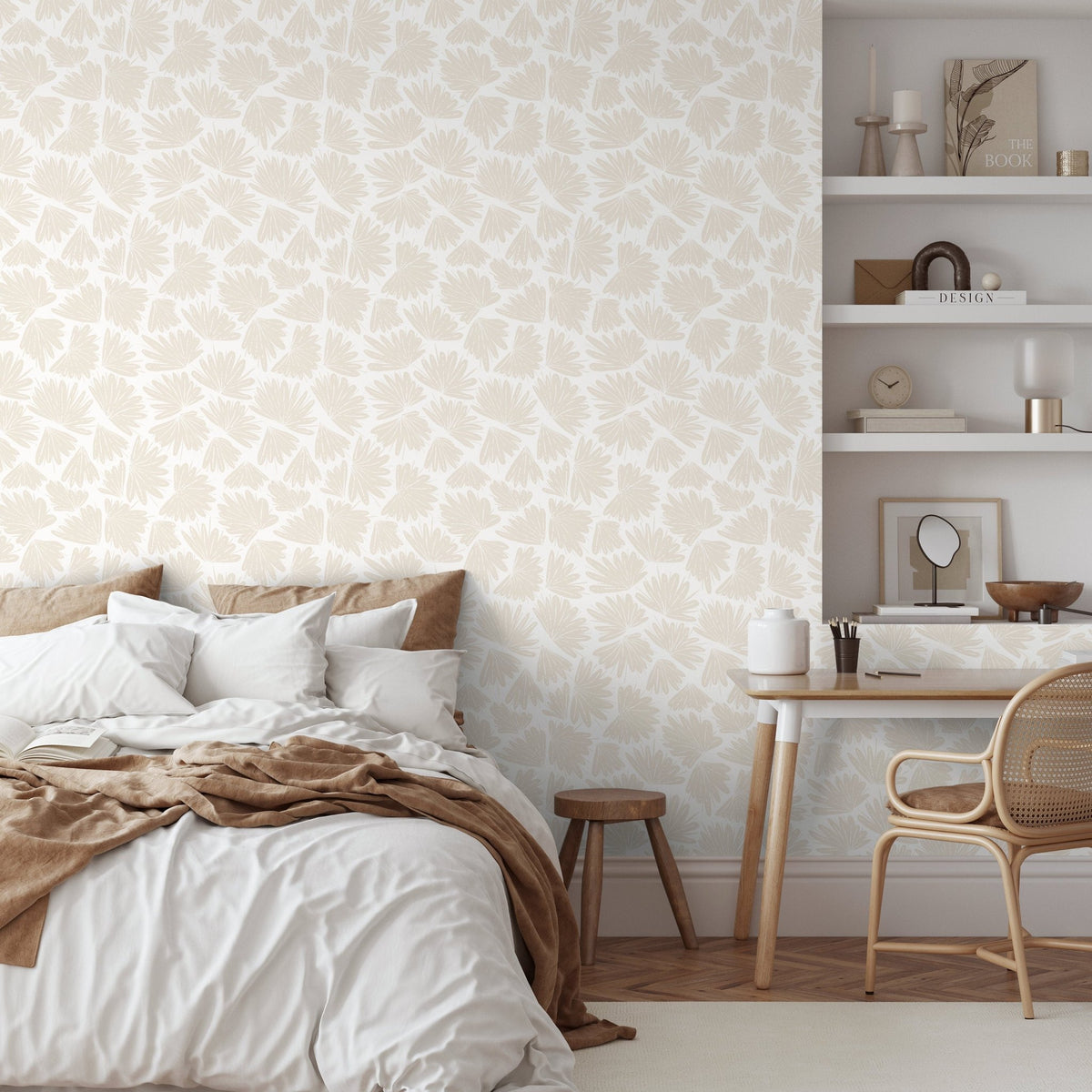 Abstract Botanical Fan Shapes Wallpaper - C683 - WallTrend