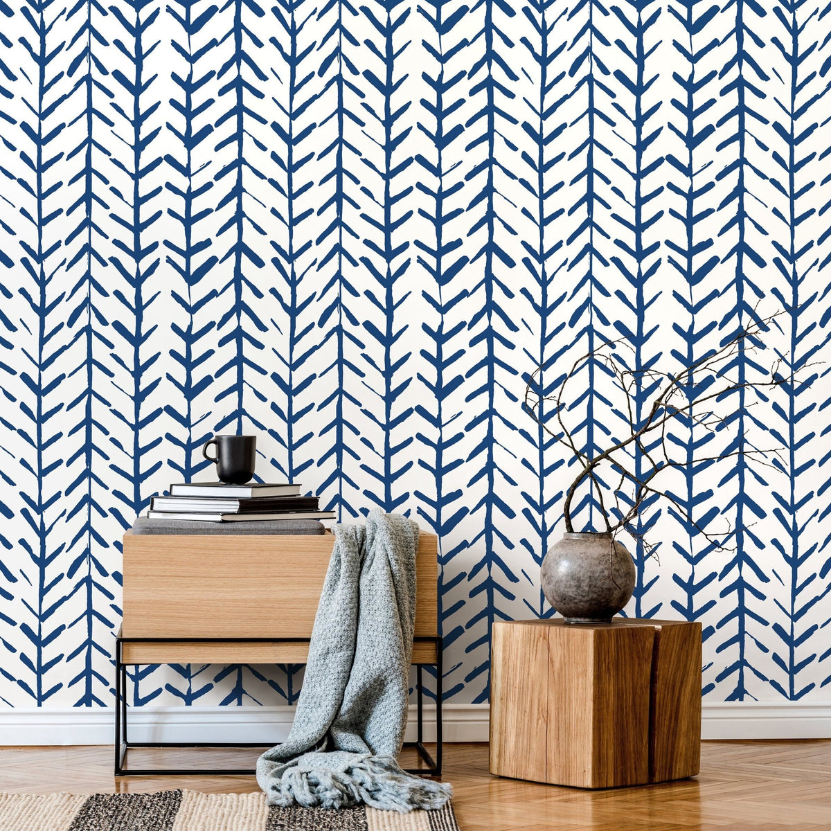 Abstract Botanical Lines Wallpaper - B658 - WallTrend