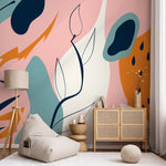 Abstract Botanical Shapes Wallpaper - B630 - WallTrend