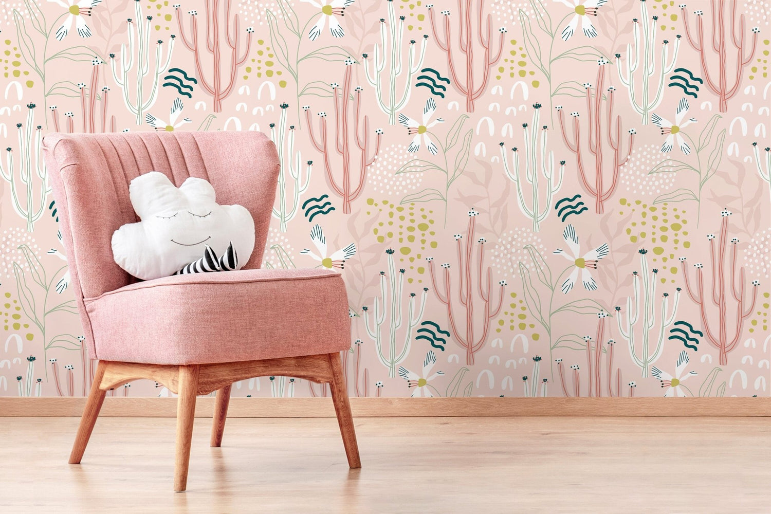 Abstract Botanical Shapes Wallpaper - D313 - WallTrend