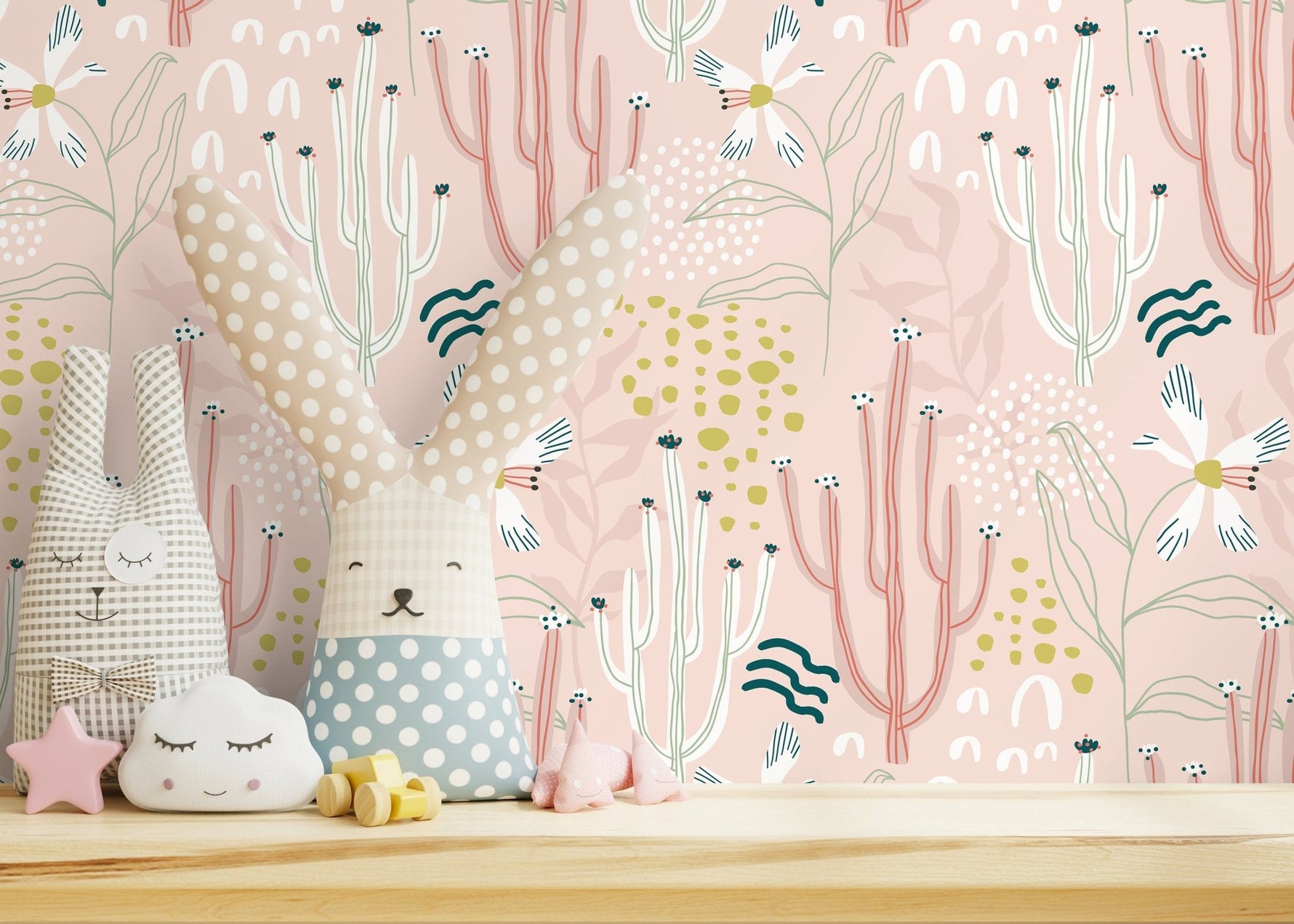 Abstract Botanical Shapes Wallpaper - D313 - WallTrend