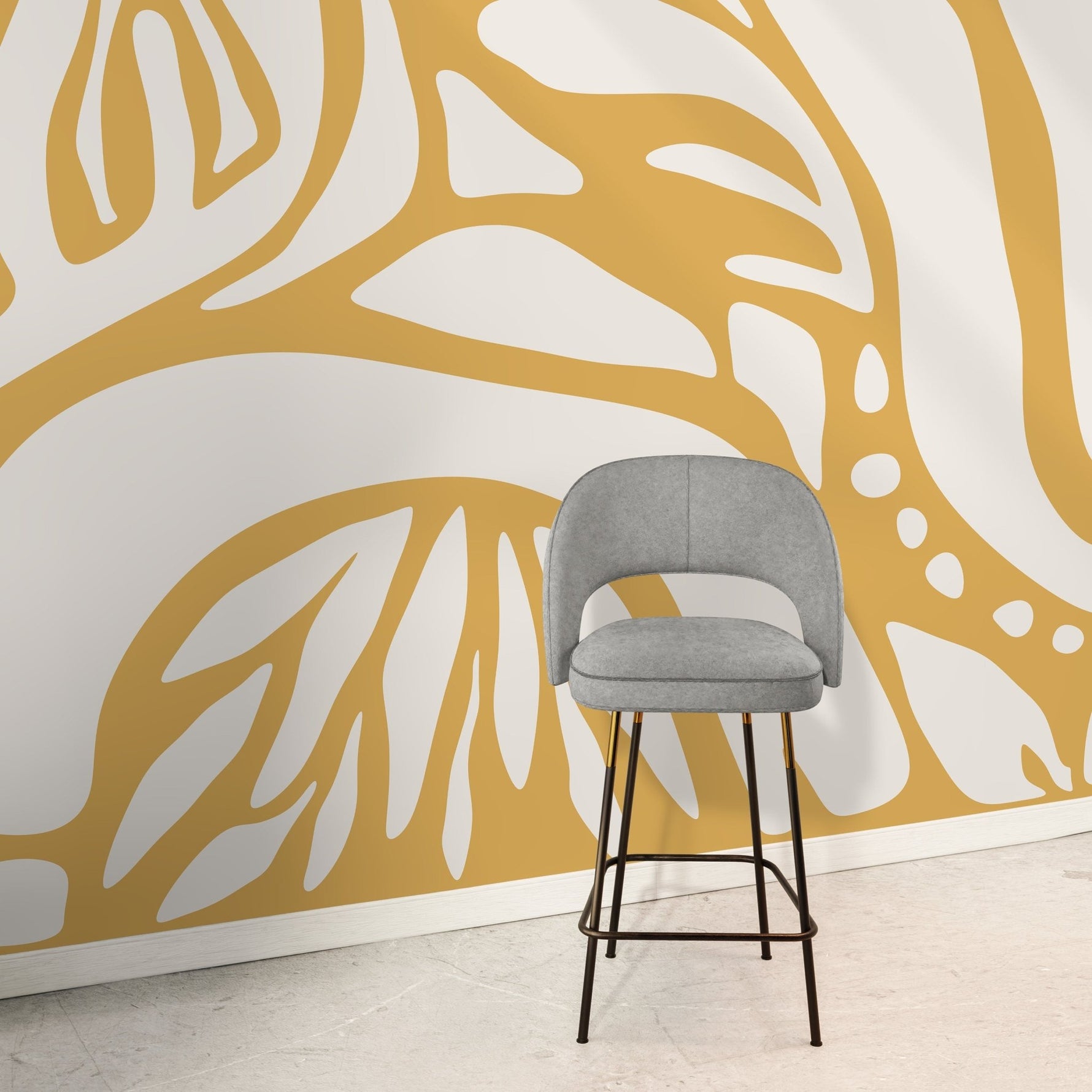 Abstract Botanical Shapes Wallpaper - D632 - WallTrend