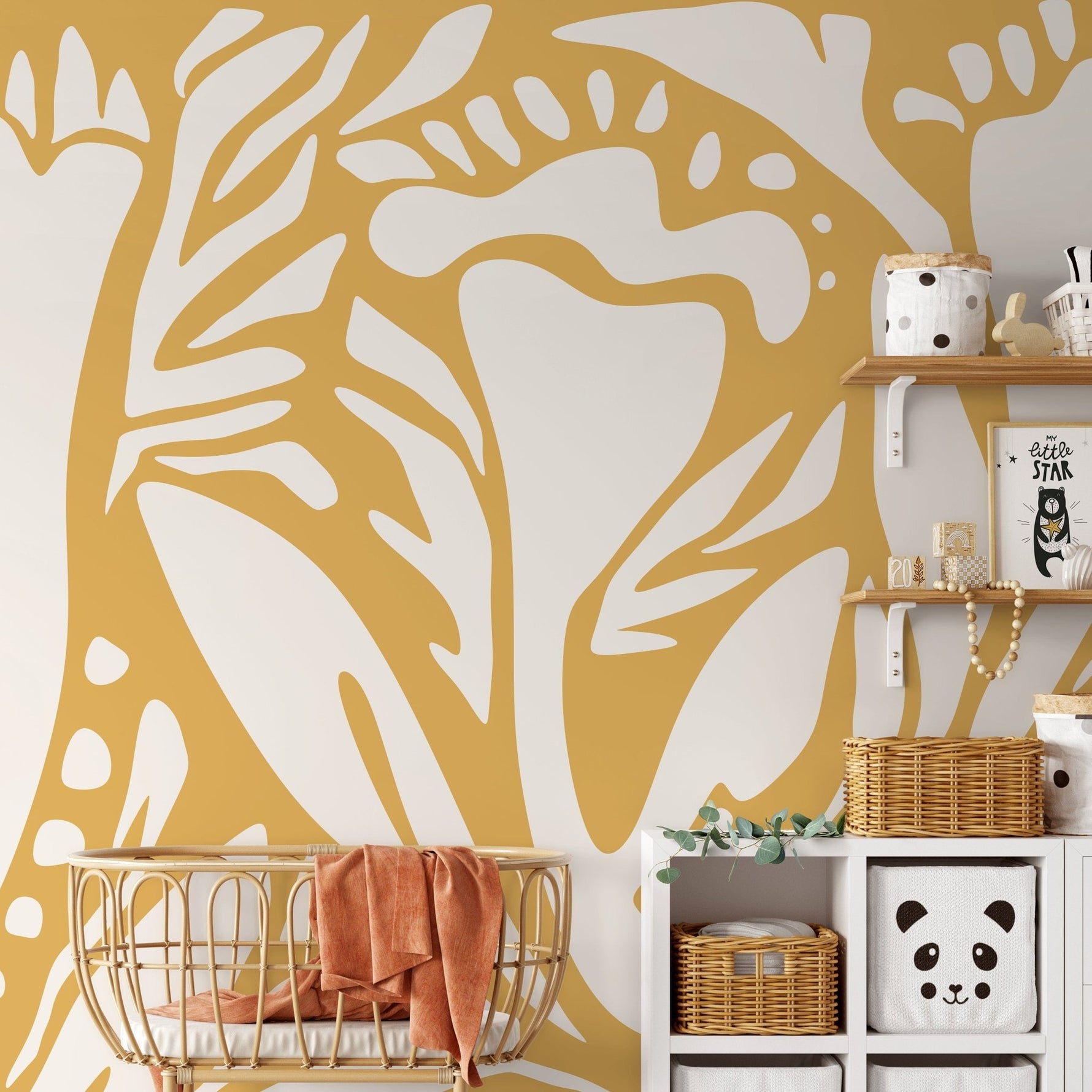 Abstract Botanical Shapes Wallpaper - D632 - WallTrend