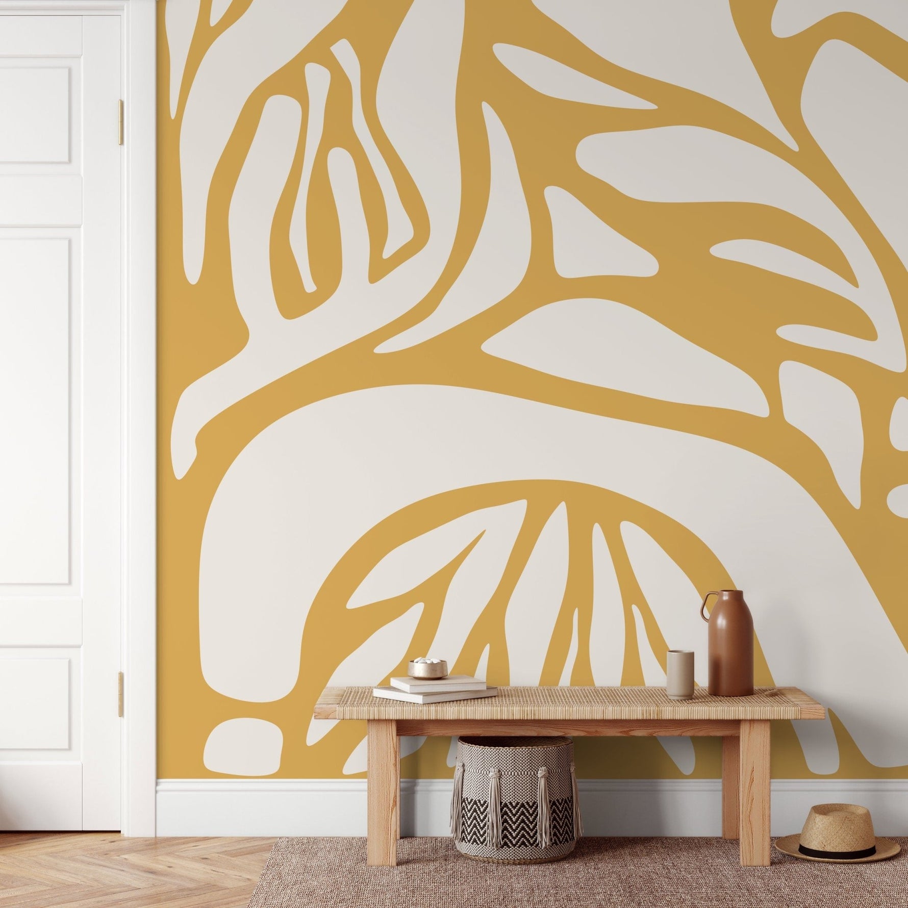 Abstract Botanical Shapes Wallpaper - D632 - WallTrend