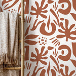 Abstract Botanical Shapes Wallpaper - D689 - WallTrend