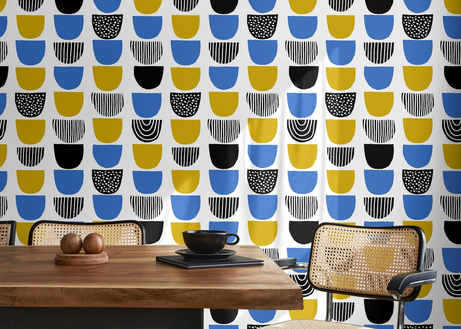 Abstract Bowl Shapes Wallpaper - B366 - WallTrend