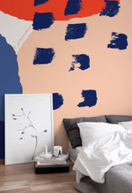 Abstract Brush Strokes and Shapes Wallpaper - B449 - WallTrend