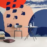 Abstract Brush Strokes and Shapes Wallpaper - B449 - WallTrend