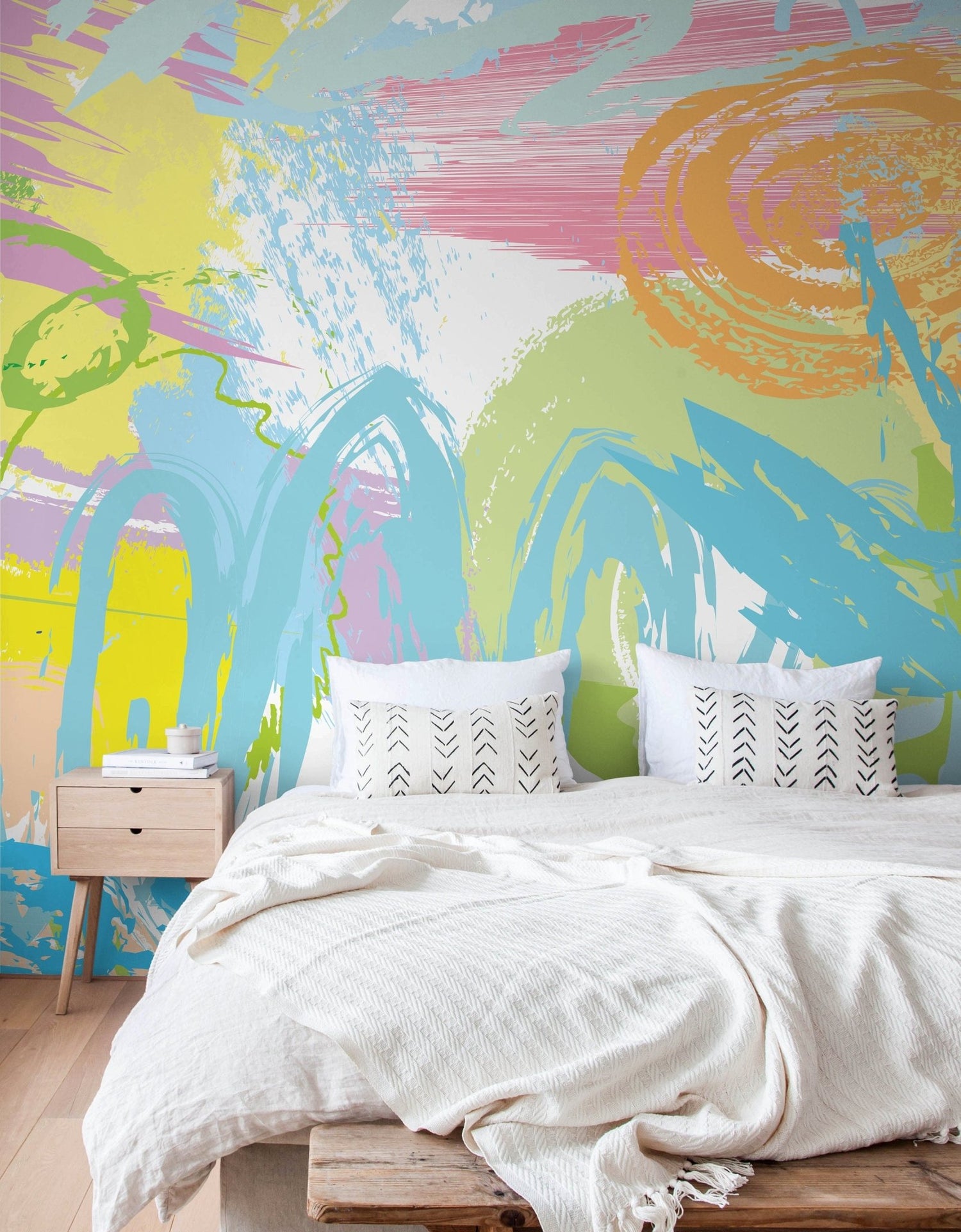 Abstract Brushstroke Chaos Wallpaper - B234 - WallTrend