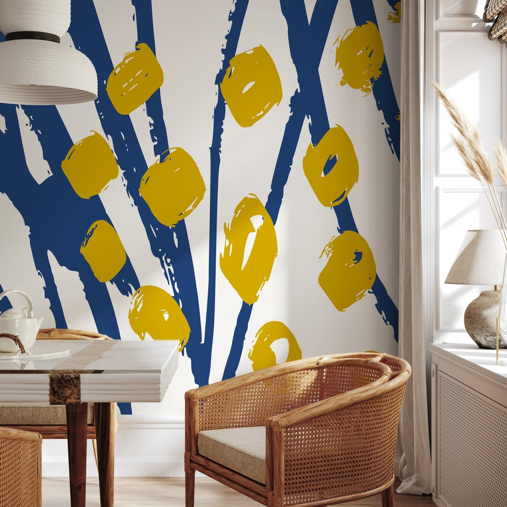 Abstract Brushstroke Chaos Wallpaper - B404 - WallTrend