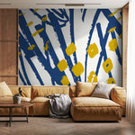 Abstract Brushstroke Chaos Wallpaper - B404 - WallTrend