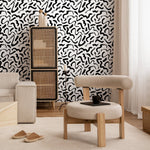 Abstract Brushstroke Chaos Wallpaper - B594 - WallTrend