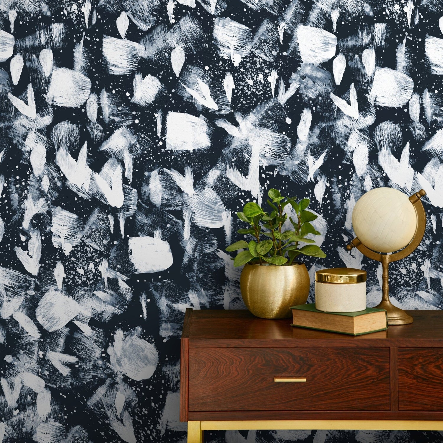 Abstract Brushstroke Chaos Wallpaper - C884 - WallTrend