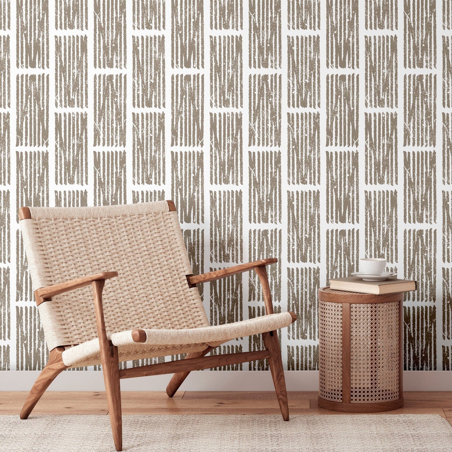 Abstract Brushstroke Harmony Wallpaper - C551 - WallTrend