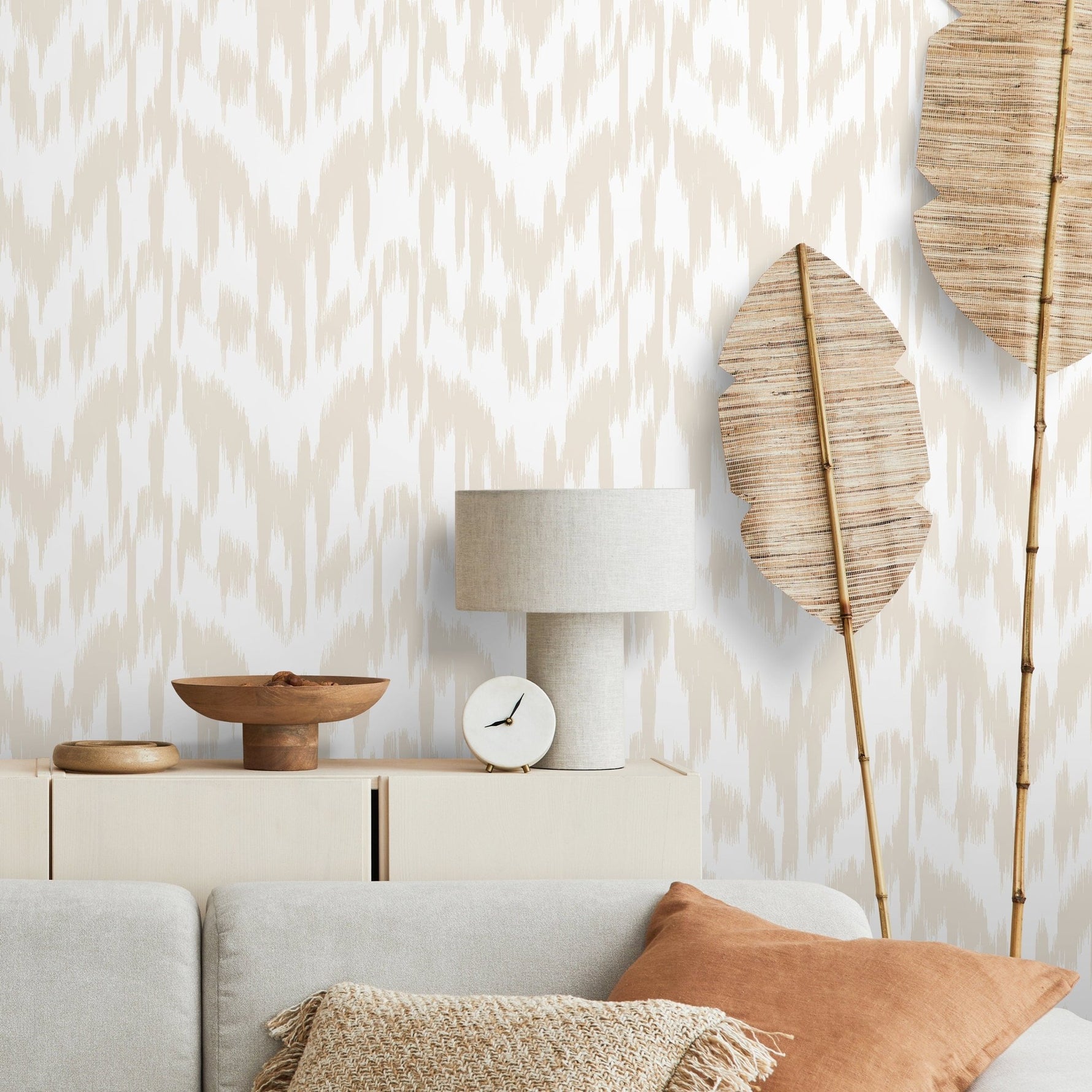 Abstract Brushstroke Herringbone Wallpaper - C744 - WallTrend