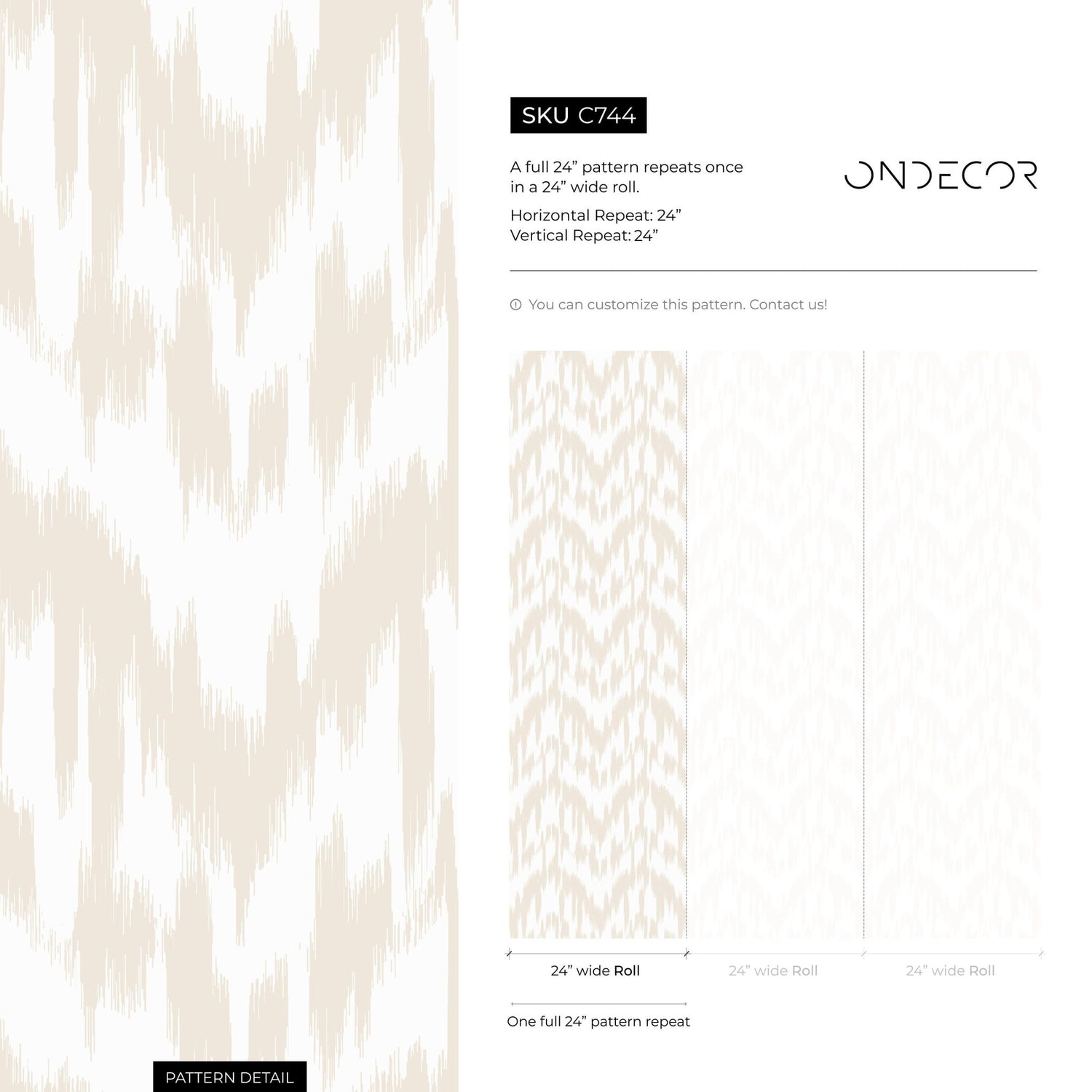 Abstract Brushstroke Herringbone Wallpaper - C744 - WallTrend