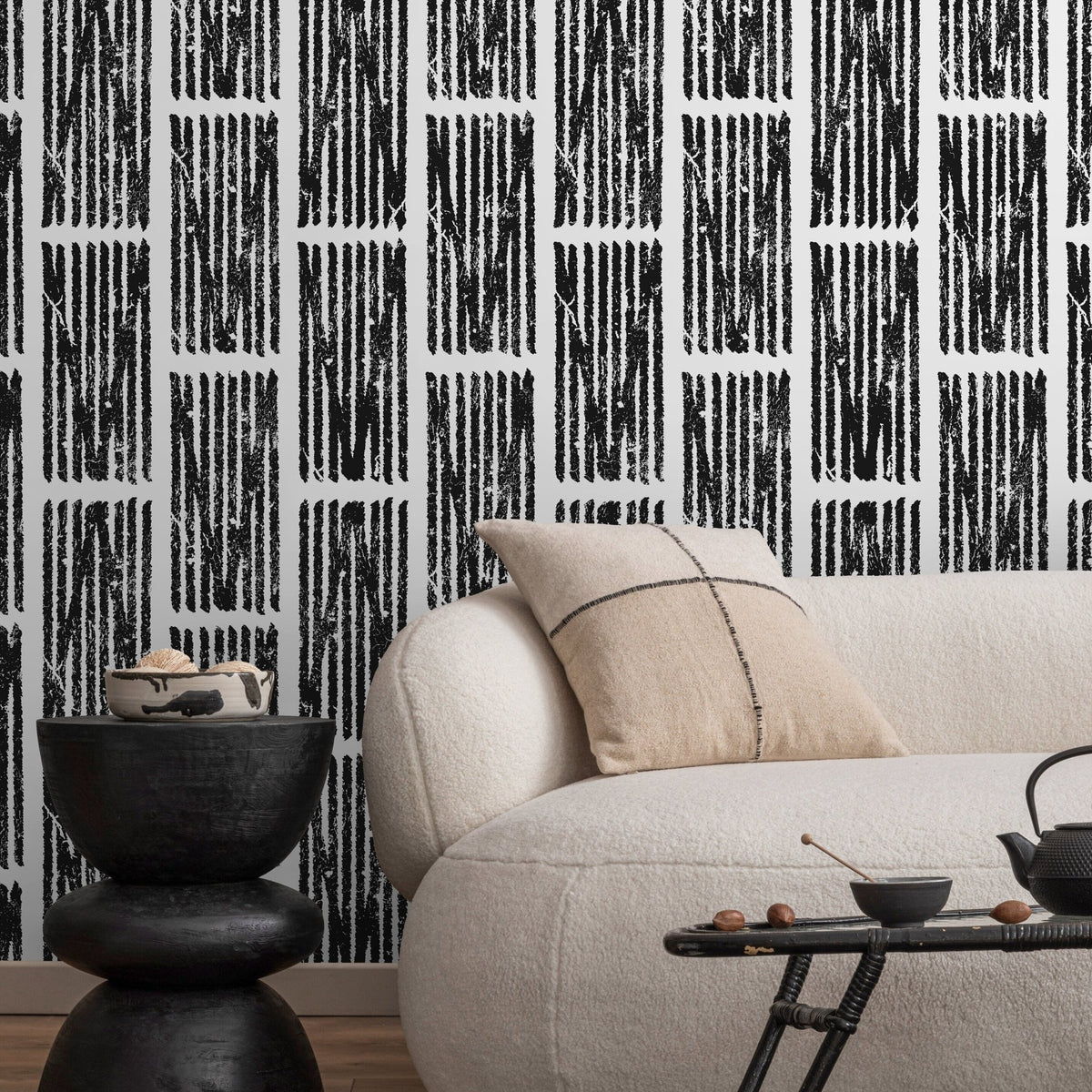 Abstract Brushstroke Lines Wallpaper - C550 - WallTrend