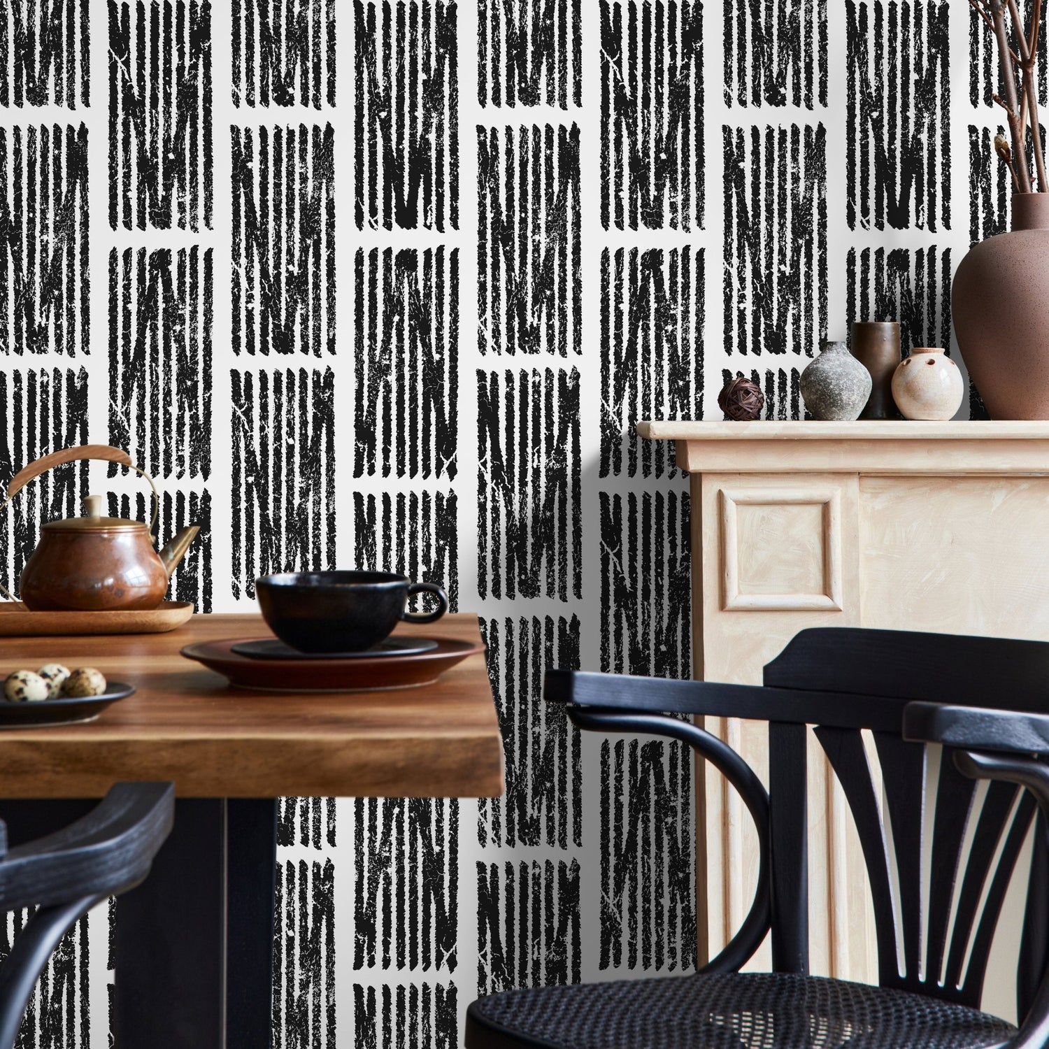 Abstract Brushstroke Lines Wallpaper - C550 - WallTrend