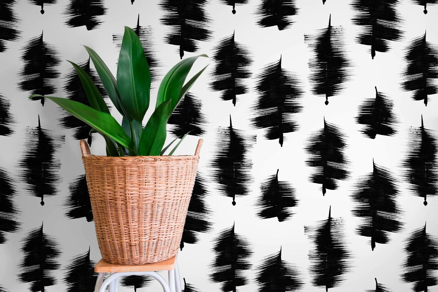 Abstract Brushstroke Trees Wallpaper - C885 - WallTrend