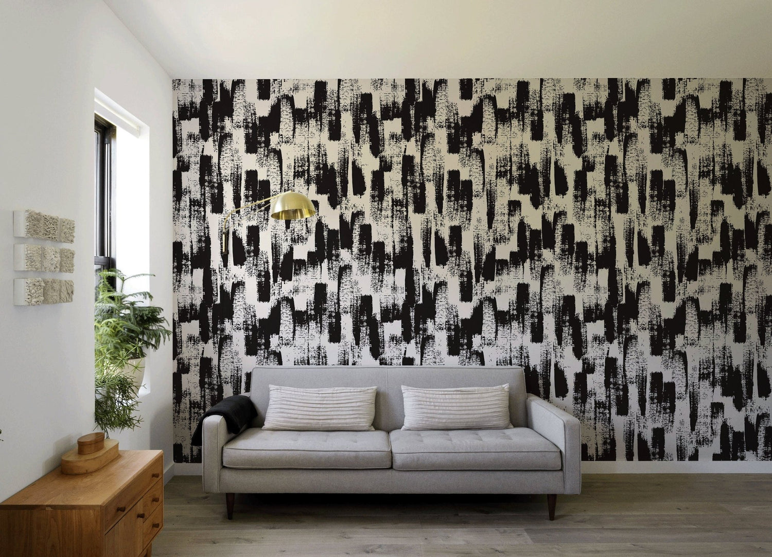 Abstract Brushstroke Wallpaper - B086 - WallTrend