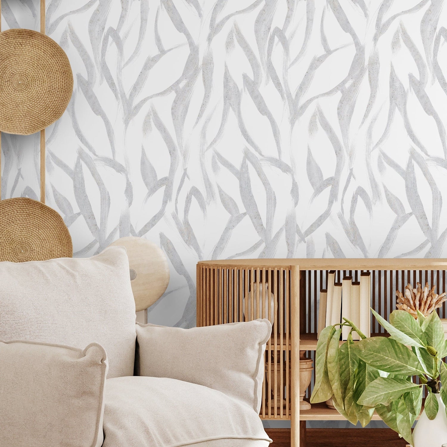 Abstract Brushstroke Wallpaper - C900 - WallTrend