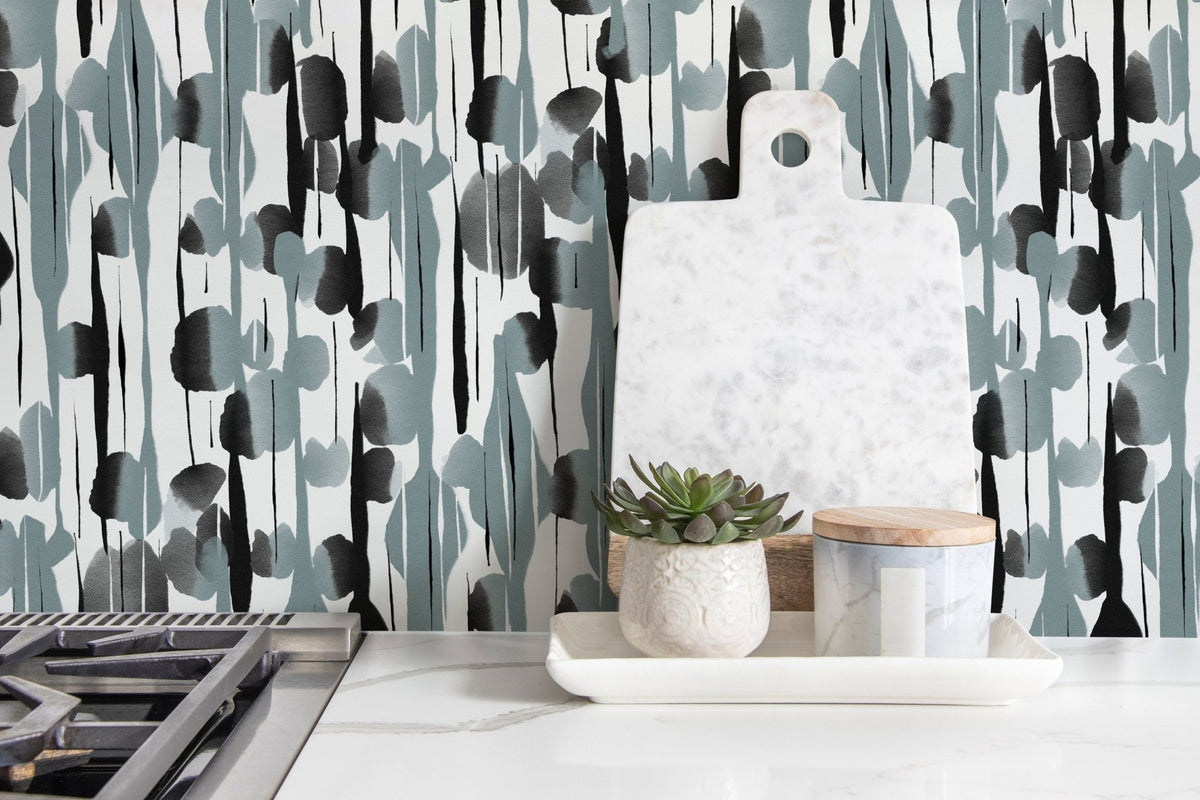 Abstract Brushstroke Wallpaper - D538 - WallTrend