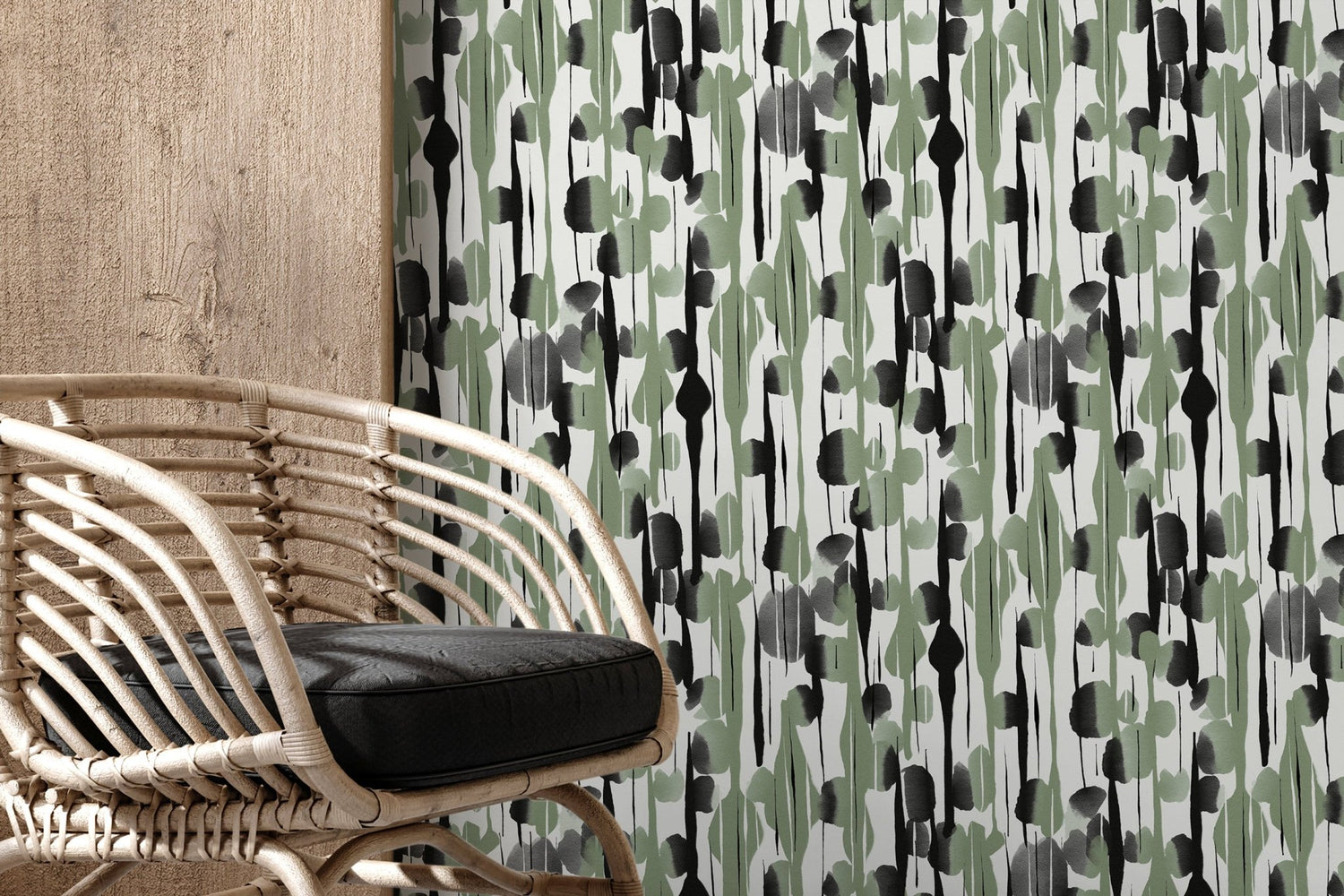 Abstract Brushstrokes Wallpaper - D537 - WallTrend