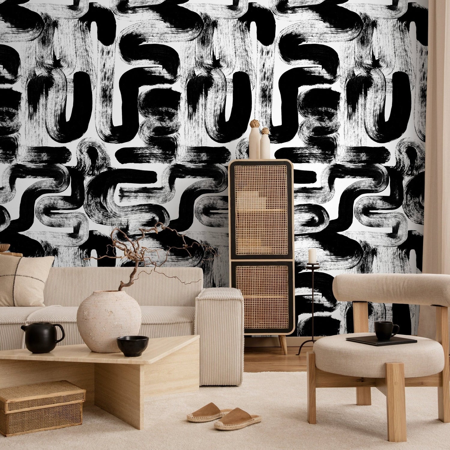 Abstract Brushstrokes Wallpaper - X175 - WallTrend