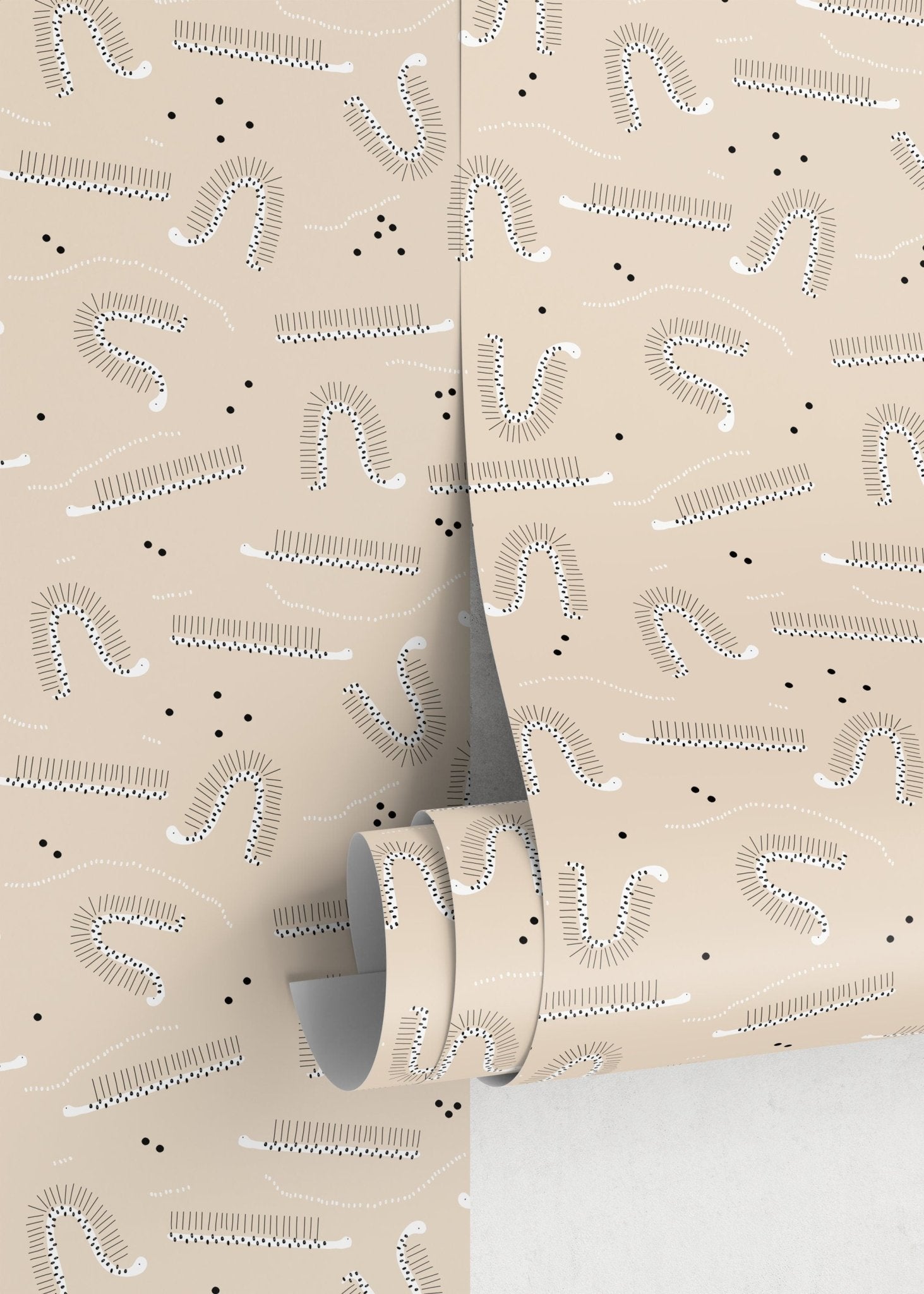 Abstract Centipede Illustration Wallpaper - D406 - WallTrend