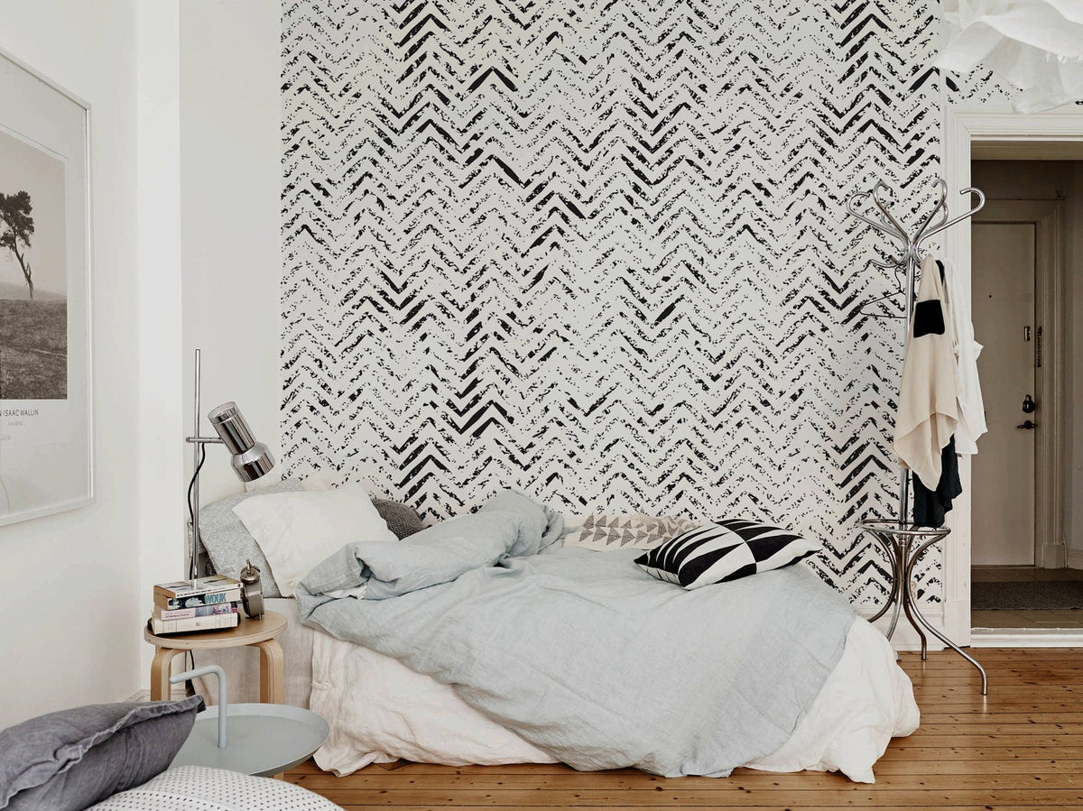 Abstract Chevron Frenzy Wallpaper - A559 - WallTrend