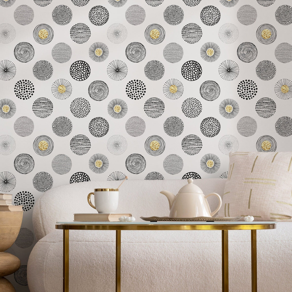 Abstract Circles Art Wallpaper - A029 - WallTrend